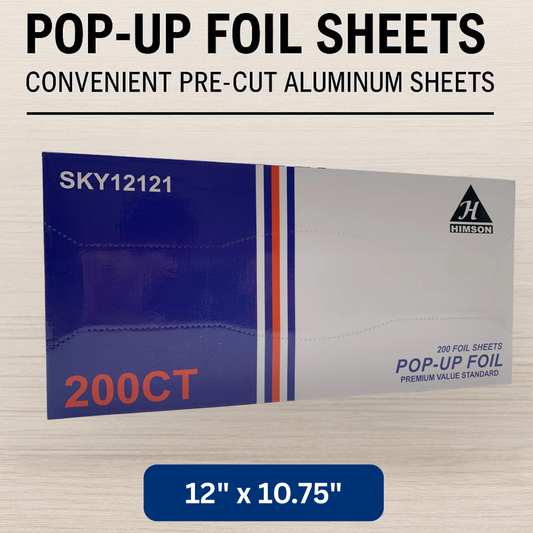 Himson Pop-Up Aluminum Foil Sheets (12” x 10.75”) – 200 Count