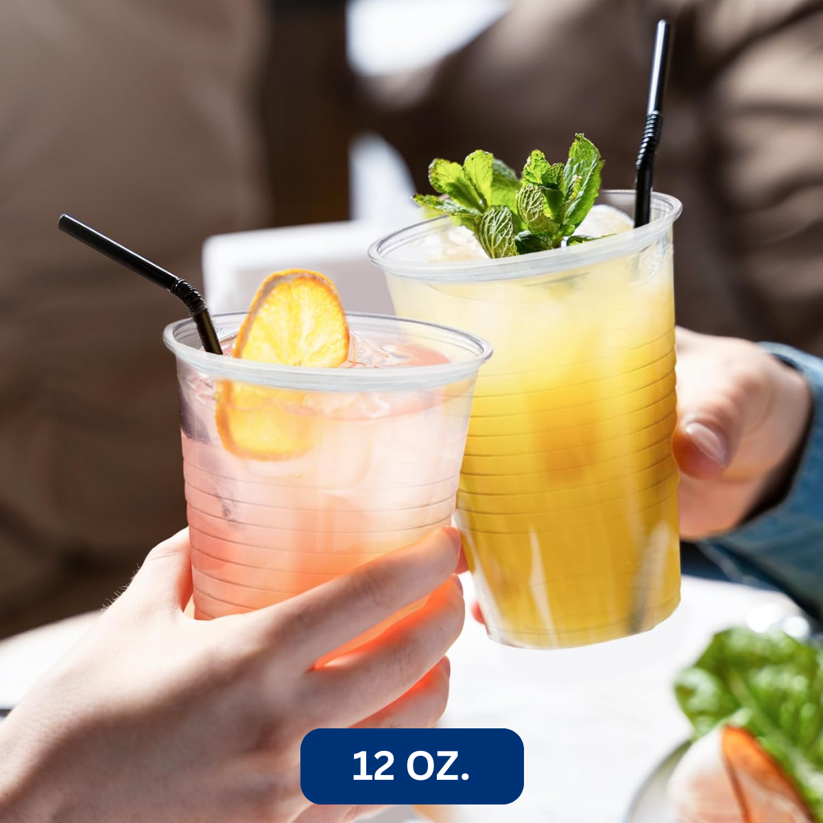 Ready Restock 12 oz. Clear Plastic Drinking Cups – 50 Pack