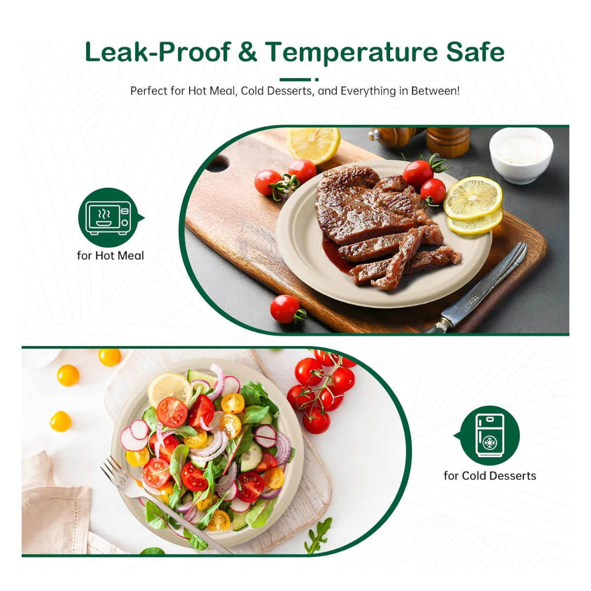 Ready Restock 10” Compostable Eco-Friendly Paper Plates – 50 Pack