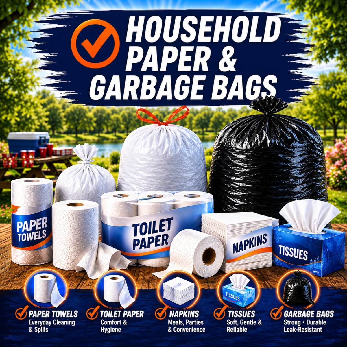 Household Paper & Garbage Bags