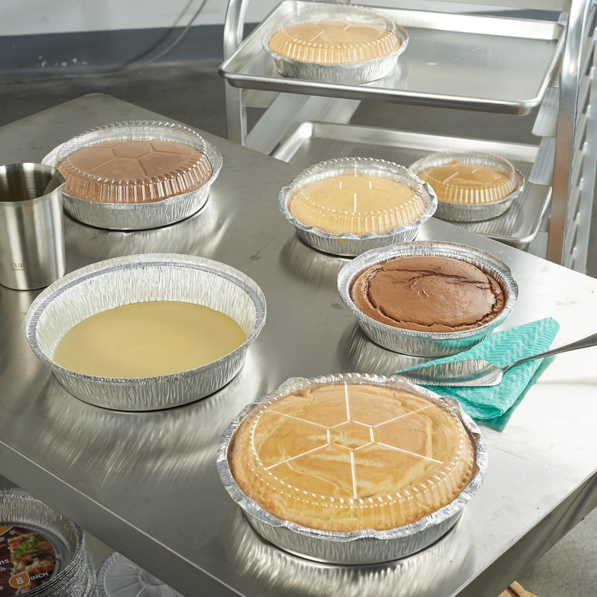 Ready Restock 9” Round Aluminum Pans with Lids – 20 Pack
