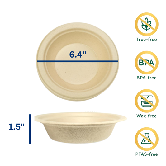 Ready Restock 12 oz. Compostable Eco-Friendly Bowls – 50 Pack