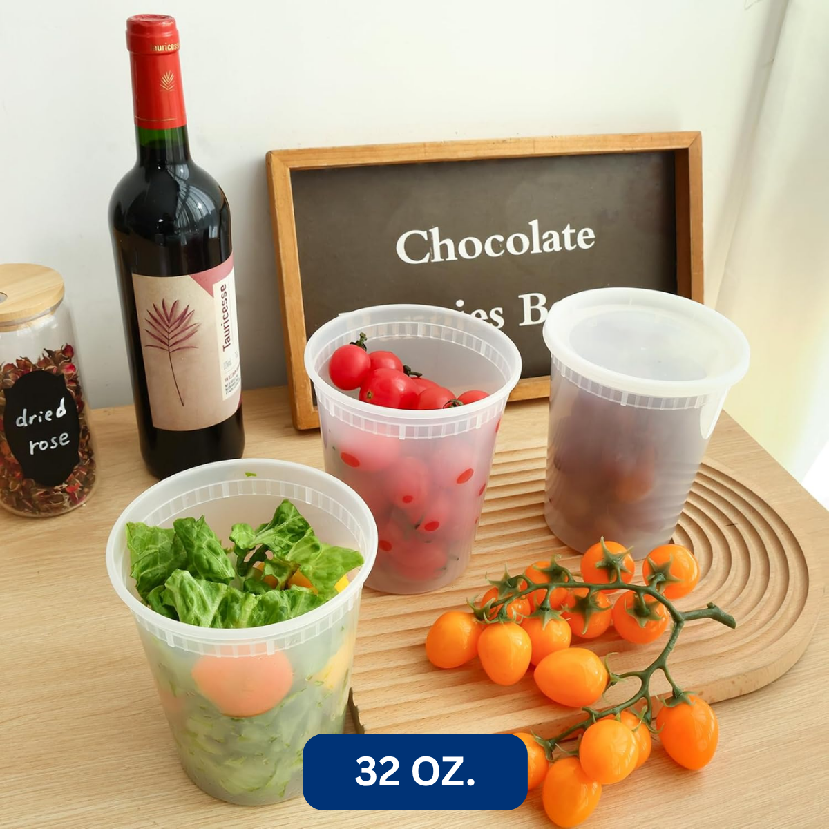 Ready Restock 32 oz. Soup/Deli Plastic Storage Containers – 20 Pack